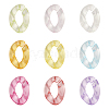  225 Pcs 9 Colors Transparent Acrylic Linking Rings MACR-TA0001-30-3