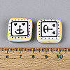 Printed Opaque Resin Beads RESI-N043-10B-4