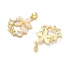 Brass Micro Pave Clear Cubic Zirconia Pendants CU-CBA8C34-04G-2