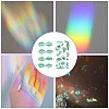 2PCS 2 Styles PVC Stickers Dazzling Color Window Stickers 3D Laser Clouds And Summer Style Shapes Electrostatic Glass Window Stickers JX836A-4