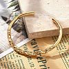 Brass Cuff Bangles for Women BJEW-F482-11G-2