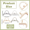4Pcs 4 Colors Iron Flower Purse Handle Frame PURS-PH0001-44-2