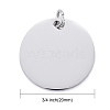 Anti-Tarnish 304 Stainless Steel Pendants STAS-I311-32H-P-3