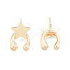 Brass Meteor Star Stud Earrings for Women EJEW-G322-11G-2