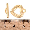 Heart Brass Toggle Clasps KK-S403-18G-4