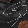304 Stainless Steel Singapore Chain Necklace Making AJEW-JB01334-02-1