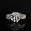 Brass Micro Pave Clear Cubic Zirconia Bangles for Women FS-WGA7409-51-1