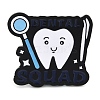 Take Care of Tooth Theme Word Tooth with Word Square Enamel Pins JEWB-D279-07B-01-1