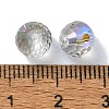 Half Rainbow Plated Glass Beads EGLA-P059-02A-HR01-3