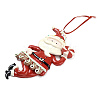 Christmas Santa Claus Handmade Polymer Clay Pendant Decorations HJEW-P017-01C-2