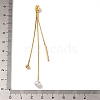 Brass with ABS Plastic Imitation Pearl Charm Ear Nuts KK-G510-11G-3