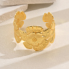 Luxurious Brass Flower Cuff Bangle for Parties and Events DO6494-1-1