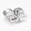 Tarnish Resistant 304 Stainless Steel Magnetic Clasps with Glue-in Ends STAS-F130-18P-2