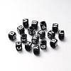 Opaque Acrylic European Large Hole Beads X-SACR-O002-01-1