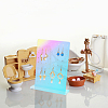 Rainbow Color Acrylic Vertical Jewelry Earring Display Stands EDIS-WH0022-09-6