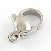 Tarnish Resistant Polished 316 Surgical Stainless Steel Lobster Claw Clasps STAS-R072-15A-1