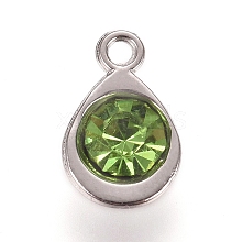 Faceted Glass Charms RGLA-TAC0001-01G