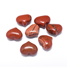 Natural Red Jasper Heart Palm Stone G-F637-11G