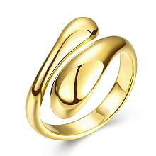 Real 18K Gold Plated Adjustable Brass Finger Rings for Women RJEW-BB07574-A