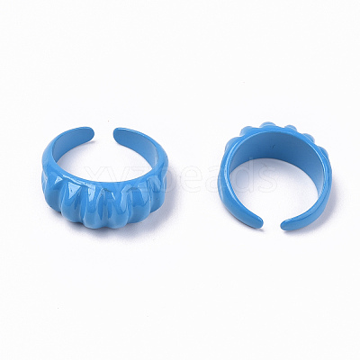 Spray Painted Alloy Cuff Rings RJEW-T011-33D-RS-1