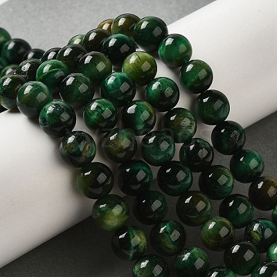 Grade AB+ Dyed Natural Tiger Eye Beads Strands G-G102-A01-03-1