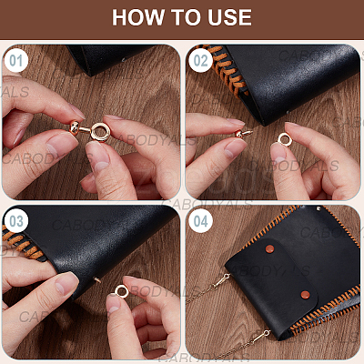 6Pcs Brass Zipper Insert Buckles KK-CY0001-04G-1