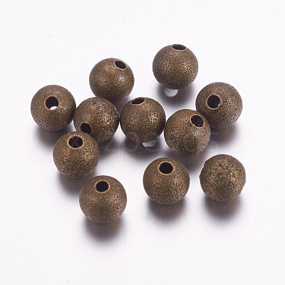 Brass Textured Beads EC248-NFAB-1
