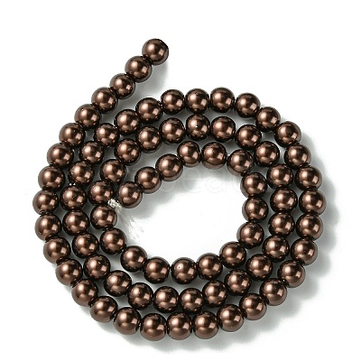Eco-Friendly Dyed Glass Pearl Round Bead Strands HY-A008-6mm-RB039-1