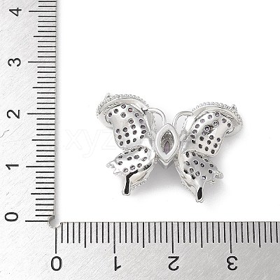 Brass Micro Pave Clear Cubic Zirconia Pendants KK-A236-07P-1