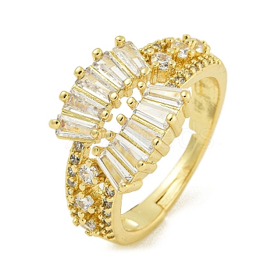 Brass Pave Cubic Zirconia Rings for Women RJEW-U011-04G-1