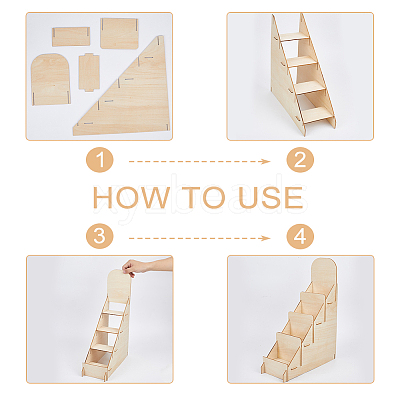 Wood Display Risers ODIS-WH0030-180-1
