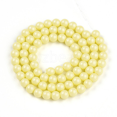 Baking Paint Pearlized Glass Pearl Bead Strands HY-N002-5mm-B03-1