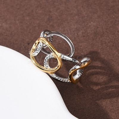 304 Stainless Steel Cuff Open Rings RJEW-P181-02D-A-1