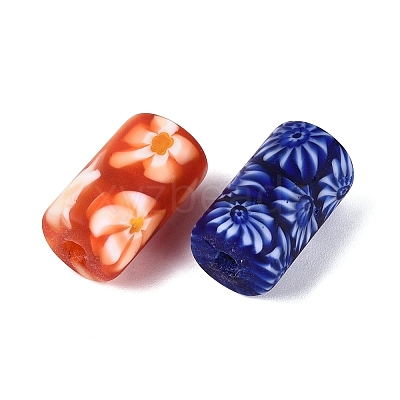 Handmade Millefiori Glass Column Beads LA-N001-02E-02-1