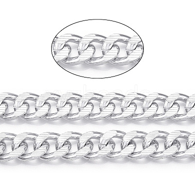Aluminum Textured Curb Chains CHA-N003-27S-1