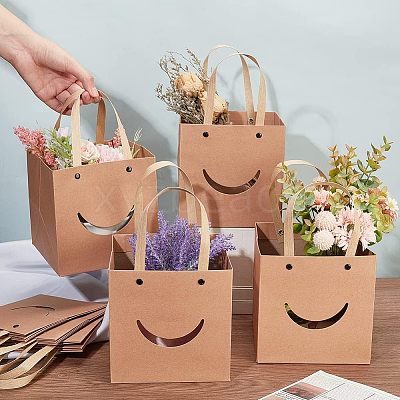 Funny Craft Paper Handbags CARB-WH0018-02A-1