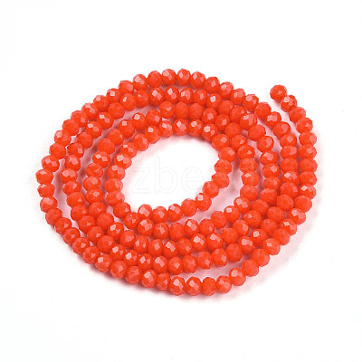 Opaque Solid Color Imitation Jade Glass Beads Strands EGLA-A044-P2mm-D03-1