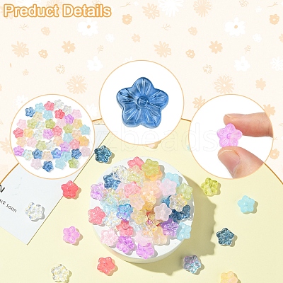 30Pcs Baking Paint Glass Beads GLAA-FS0001-97B-1