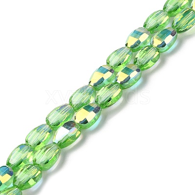 Transparent Electroplate Glass Beads Strands GLAA-Q099-F01-02-1