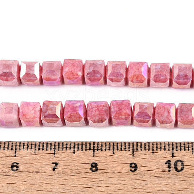 Anti-Tarnish Electroplate Glass Beads Strands GLAA-T025-6mm-10F-1