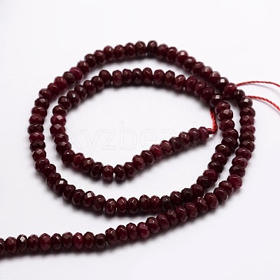Dyed Natural Malaysia Jade Rondelle Beads Strands G-E316-2x4mm-20-1