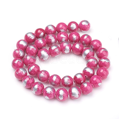 Natural Mashan Jade Beads Strands G-G833-8mm-15-1