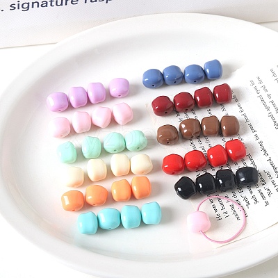Opaque Acrylic Beads OACR-L016-04-1
