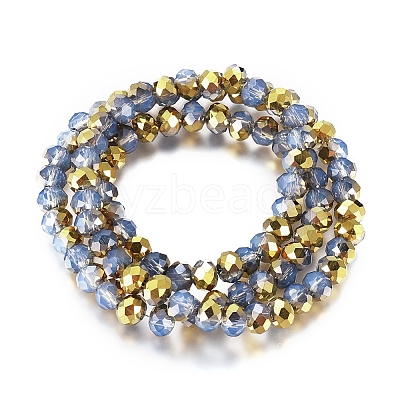 Electroplate Glass Beads Strands EGLA-A034-J4mm-O01-1