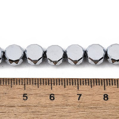 Electroplate Glass Beads Strands X-EGLA-L045-G-FP01-1