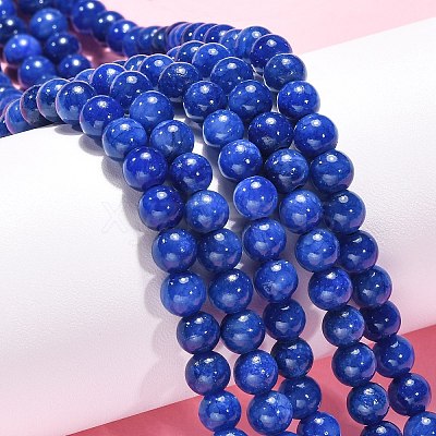 Natural Mashan Jade Round Beads Strands X-G-D263-6mm-XS08-1