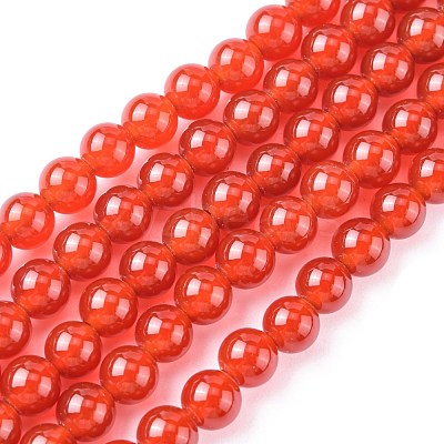 Natural Carnelian Beads Strands X-G-C076-6mm-2A-1