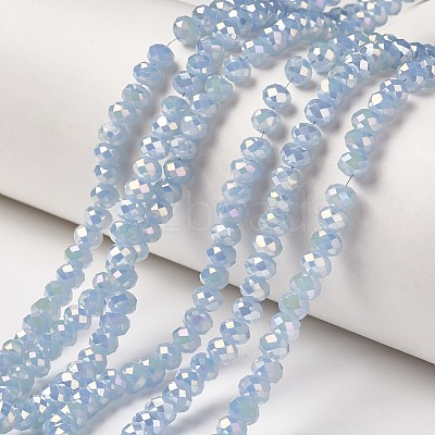 Electroplate Glass Beads Strands EGLA-A034-J6mm-T04-1