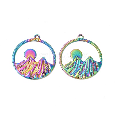 Ion Plating(IP) 304 Stainless Steel Pendants X-STAS-L268-010MC-1