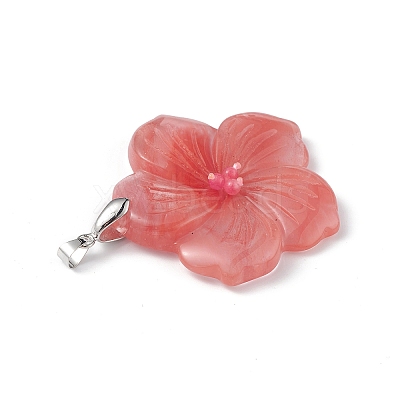 Watermelon Stone Glass Big Pendants G-B040-01P-14-1